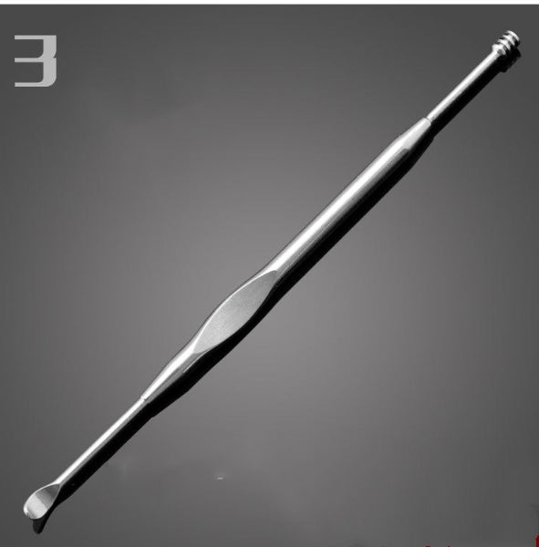 Stainless steel ear ear spoon to remove ear wax
