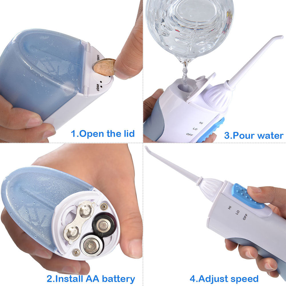 High pressure Oral Irrigator - Pulse Orthodontic Water Flosser, White