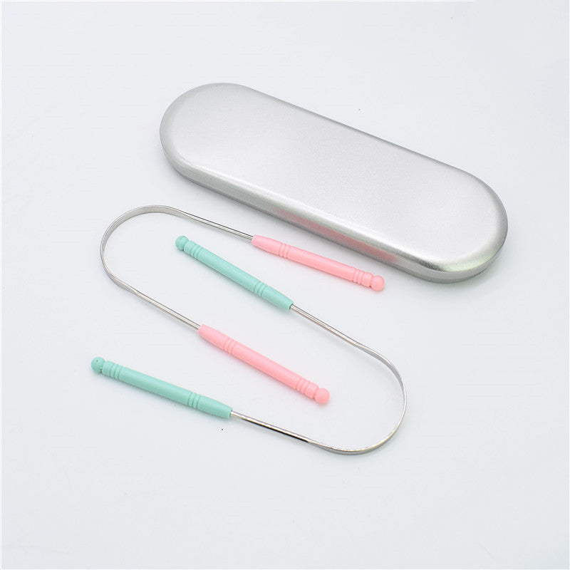 Stainless steel U- Shaped tongue cleaner