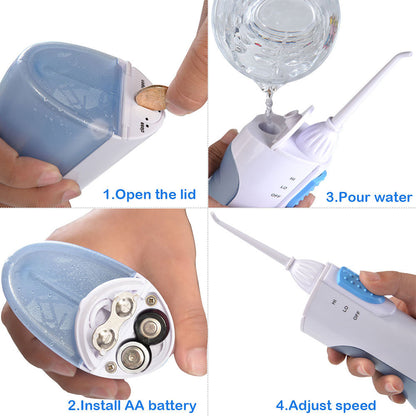 High pressure Oral Irrigator - Pulse Orthodontic Water Flosser, White