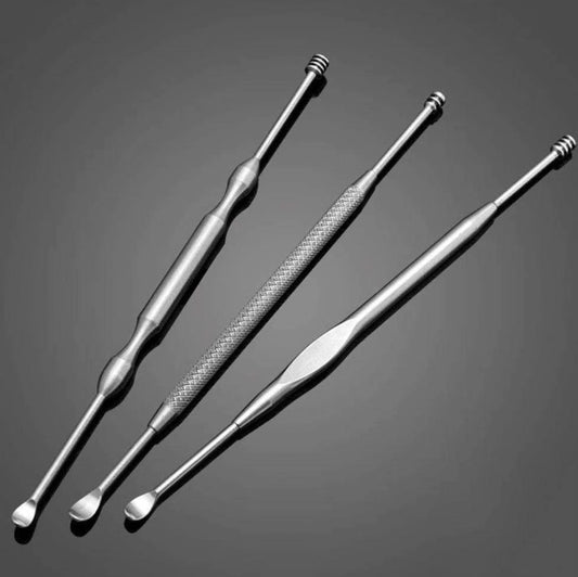 Stainless steel ear ear spoon to remove ear wax