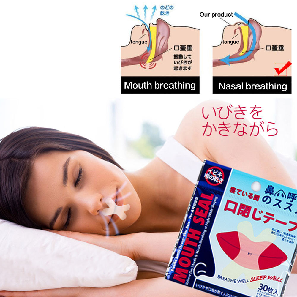 Anti Snoring Mouth Tape Sleep Strip Better Nose Breathing Improved Nighttime Sleeping